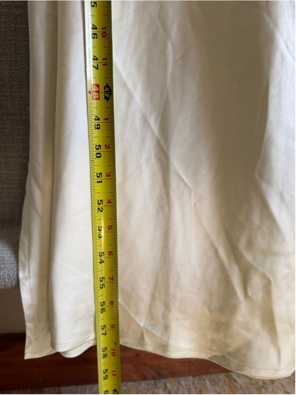 Cider Beige White Satin puff sleeve Wedding Rehearsal Dress 0X - Picture 11 of 15